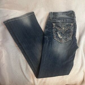 Miss Me size 25 blue jeans bootcut inseam 31